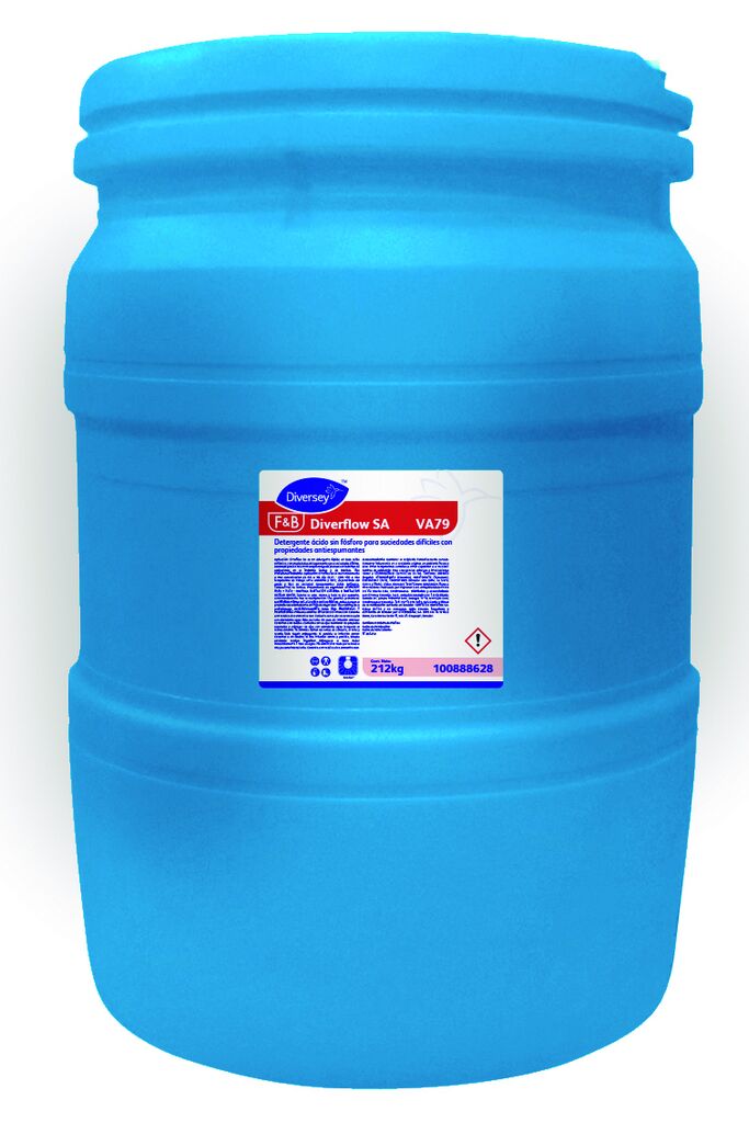 DIVERFLOW SA 212kg - Detergente ácido sin P para suciedades difíciles con propiedades antiespumantes